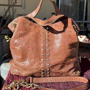 Michael Kors Distressed Uptown Astor Studded Hobo Bag